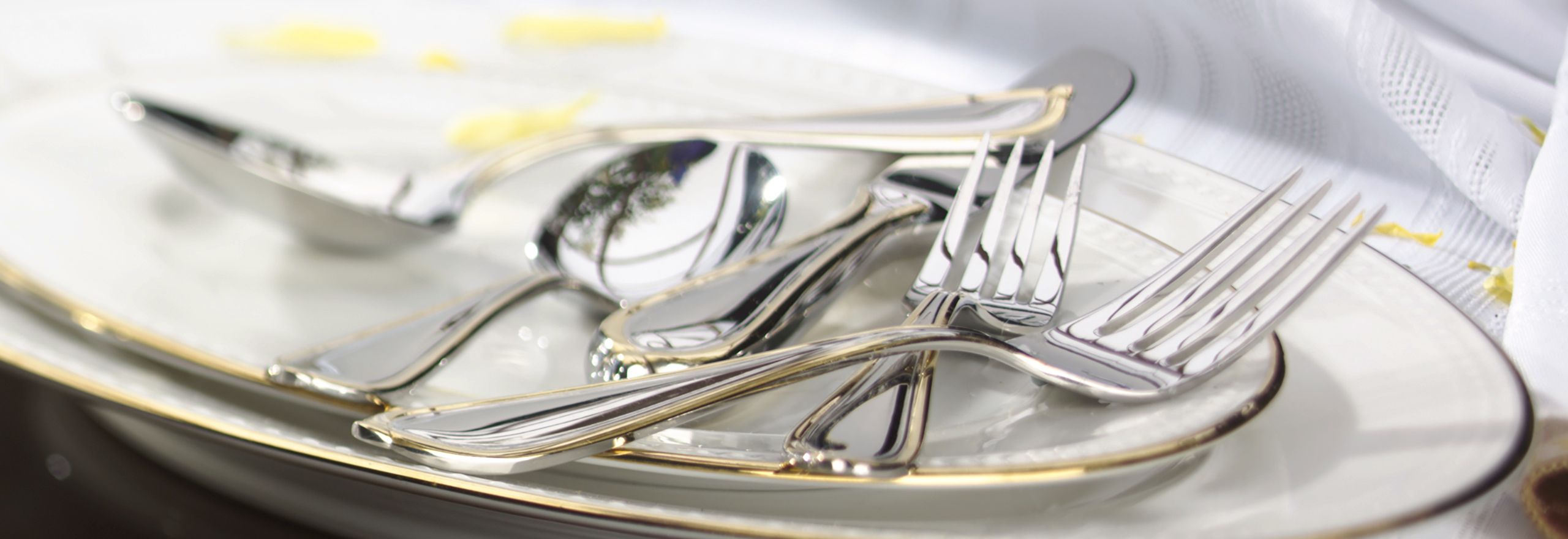 Silverware on a plate 