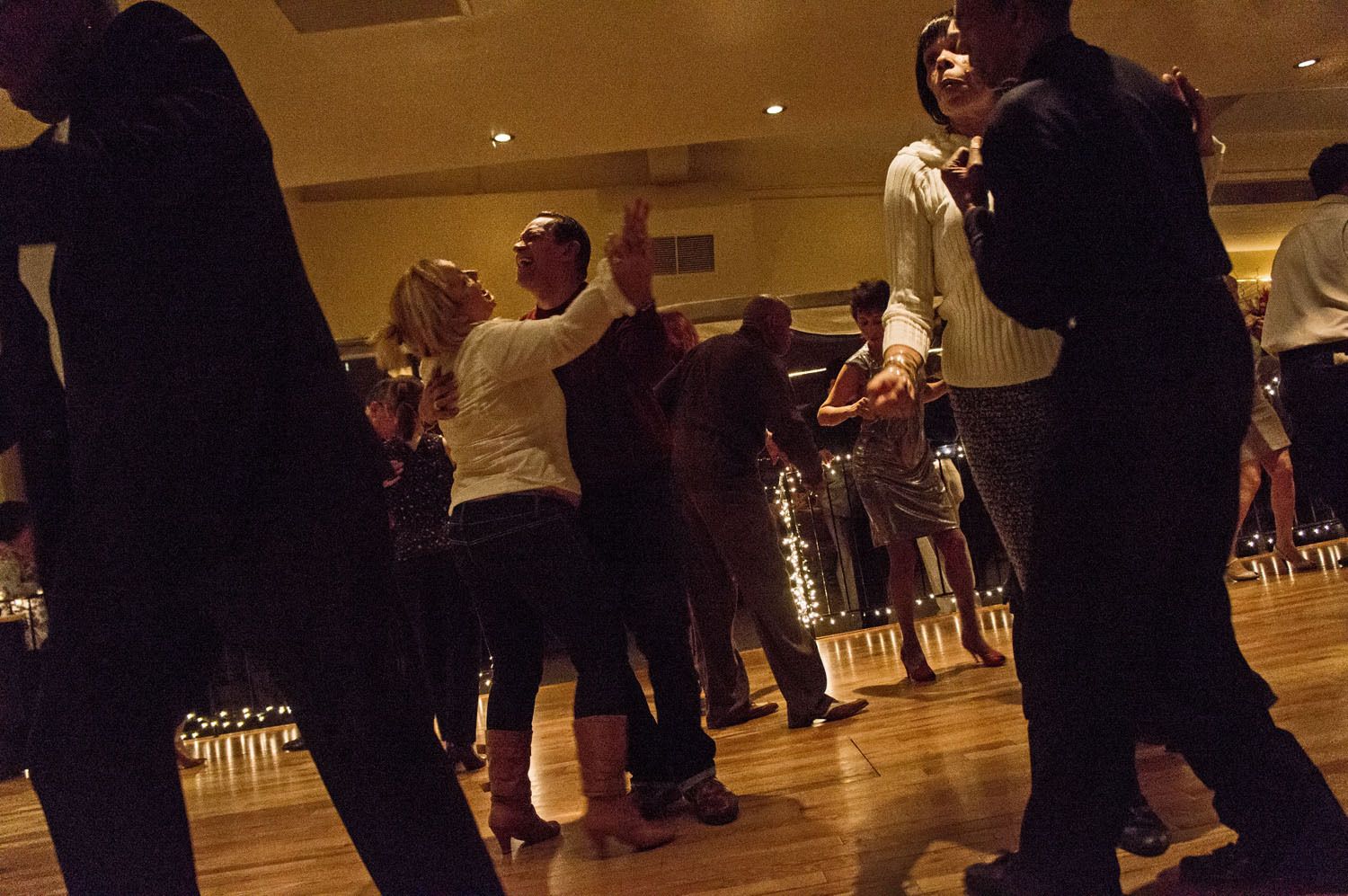 Salsa dancers at Taino Towers ballroom, NYC