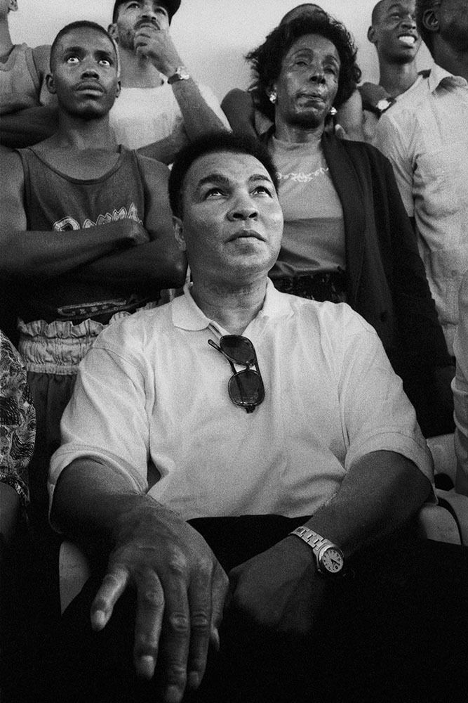 Muhammad Ali watches young boxers in Havana, Cuba - 1996