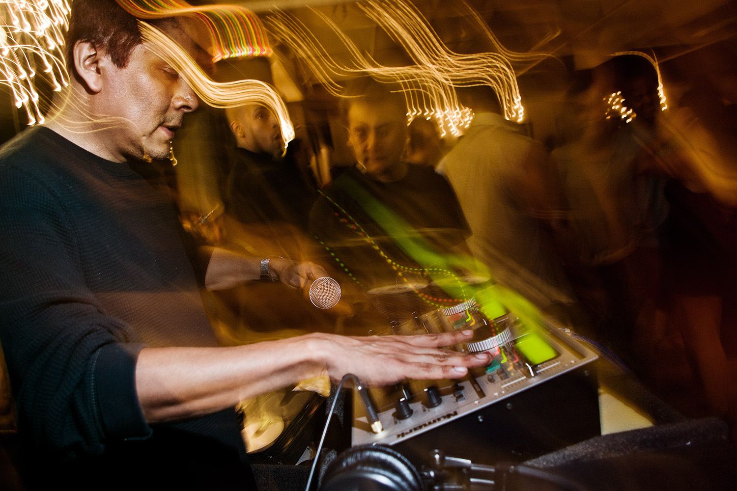 Jimmy Anton deejays at his mambo social