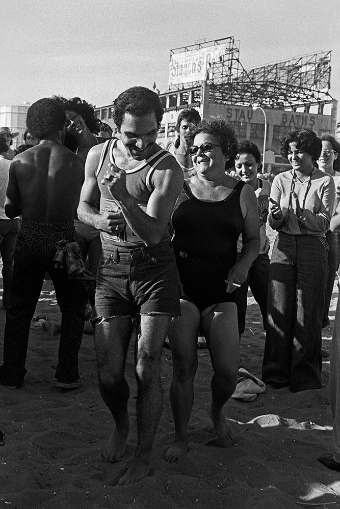 Salsa dancing on the beach, c. 1977