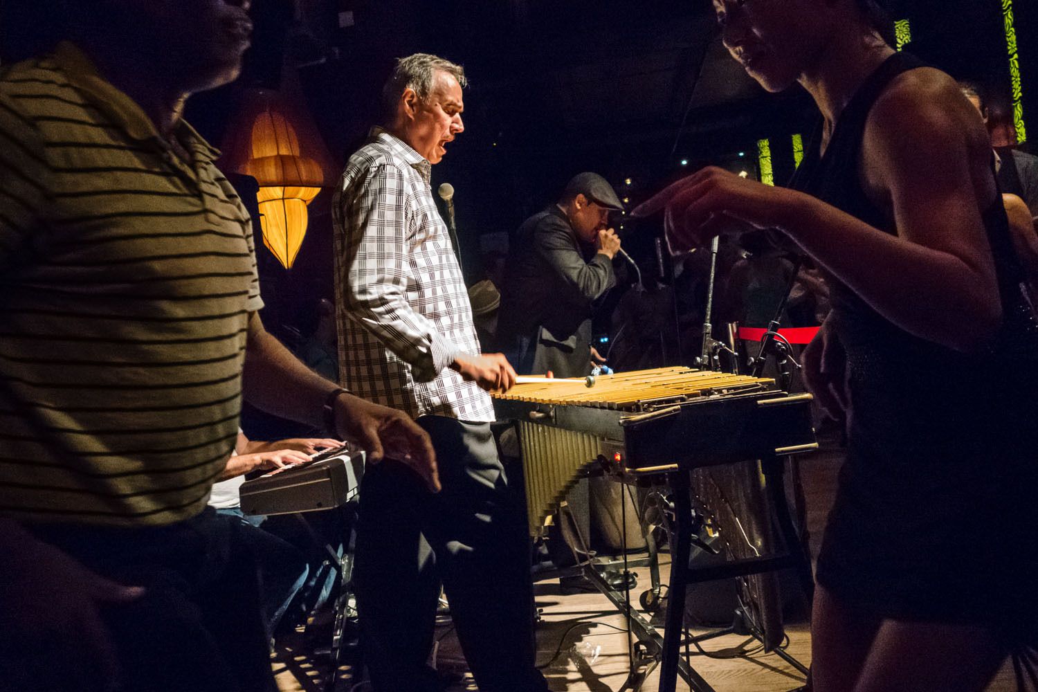 George Rodriguez, vibraphonist, leads the New Swing Sextet at Taj Lounge, NYC