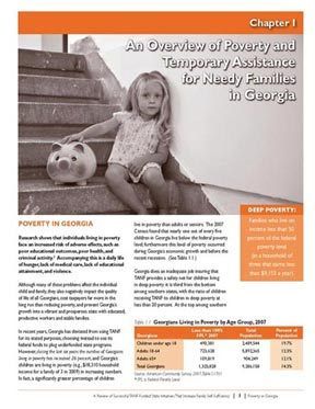 GBPI TANF Report on Poverty in Georgia, 2009, inside layout