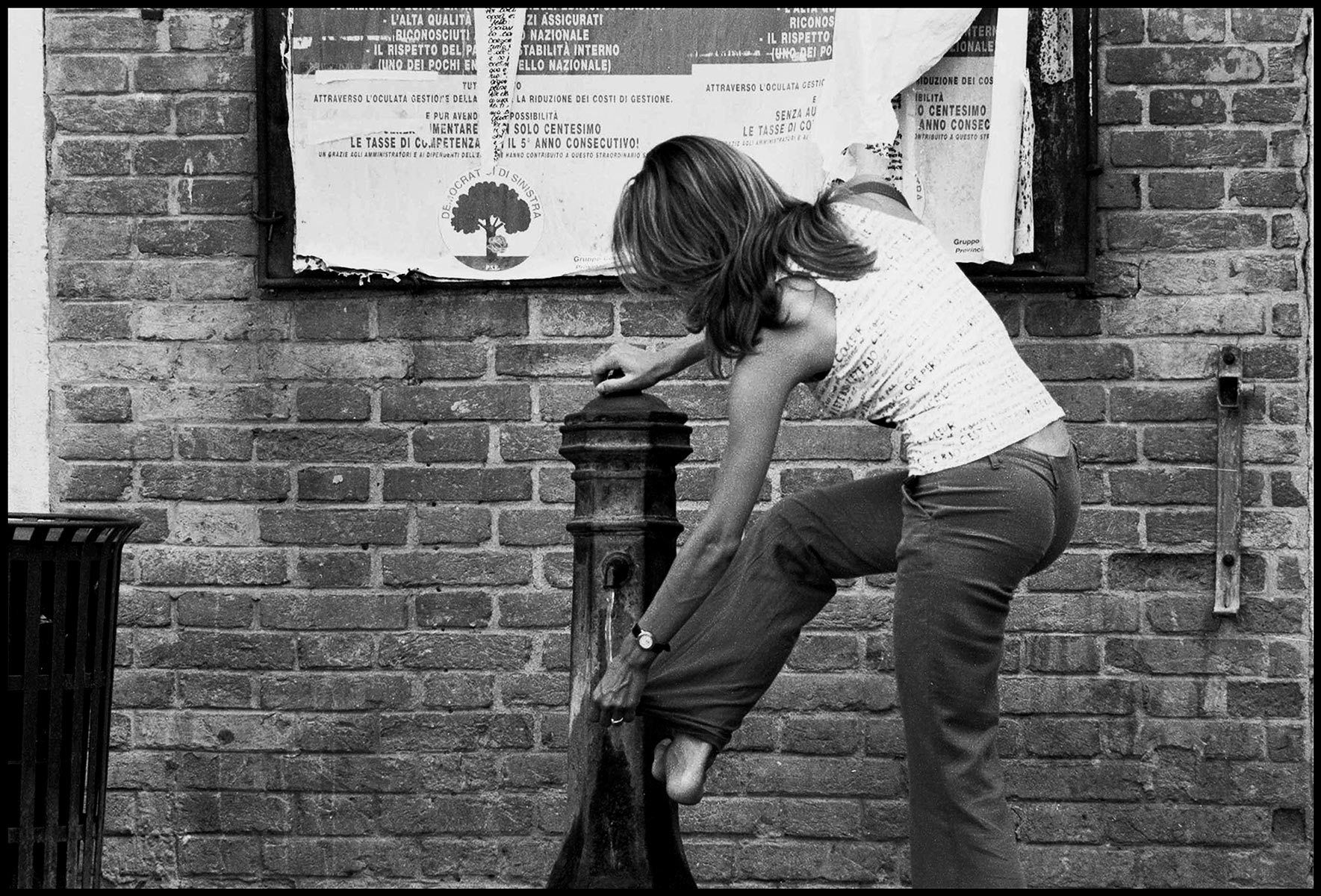 Woman at Venice Market Fountain, 2000