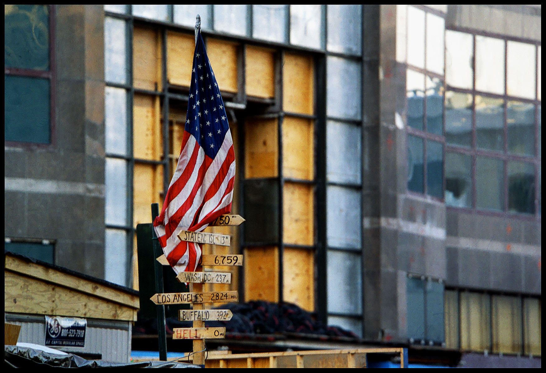 Old Glory, Ground Zero, New York City, December, 2001