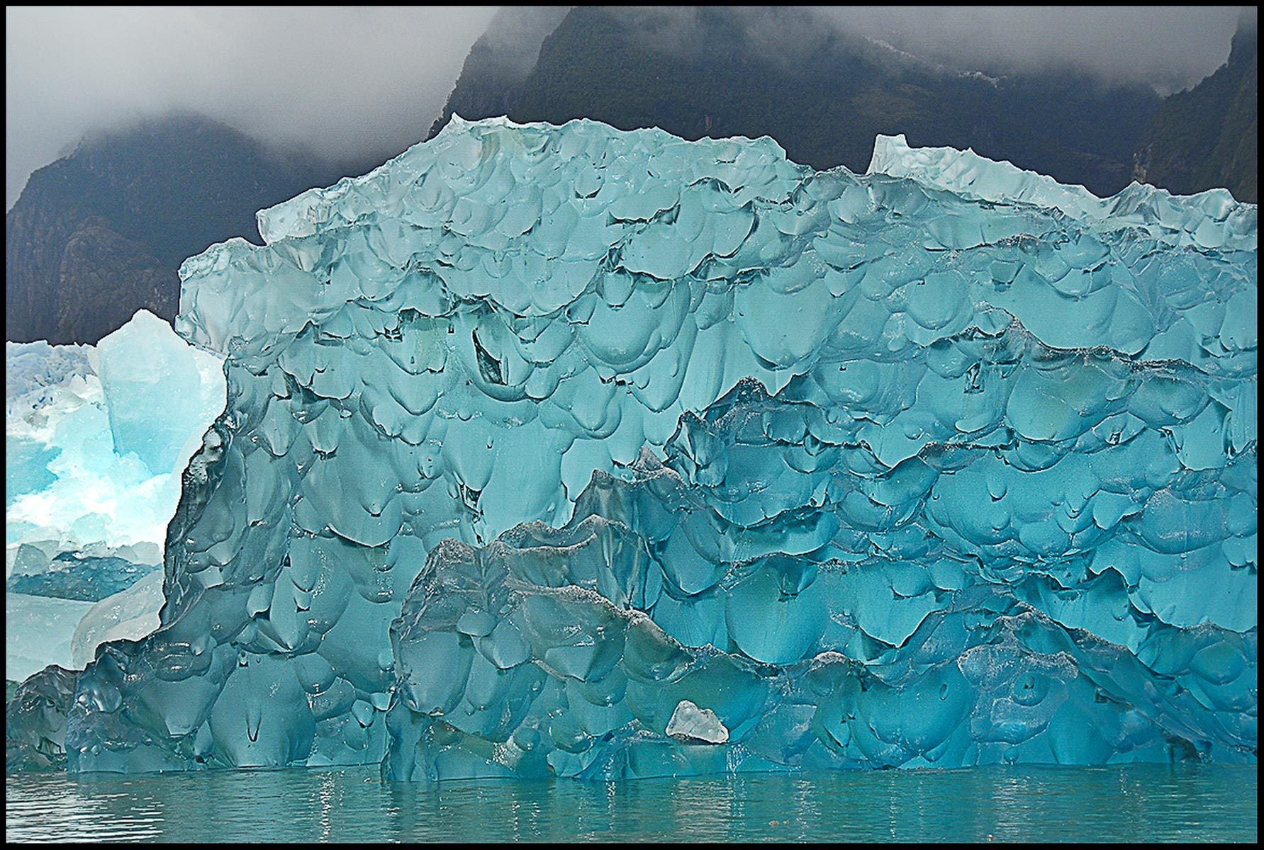 Iceberg minutes after calving from a Glacier, Southern Chile, 2007