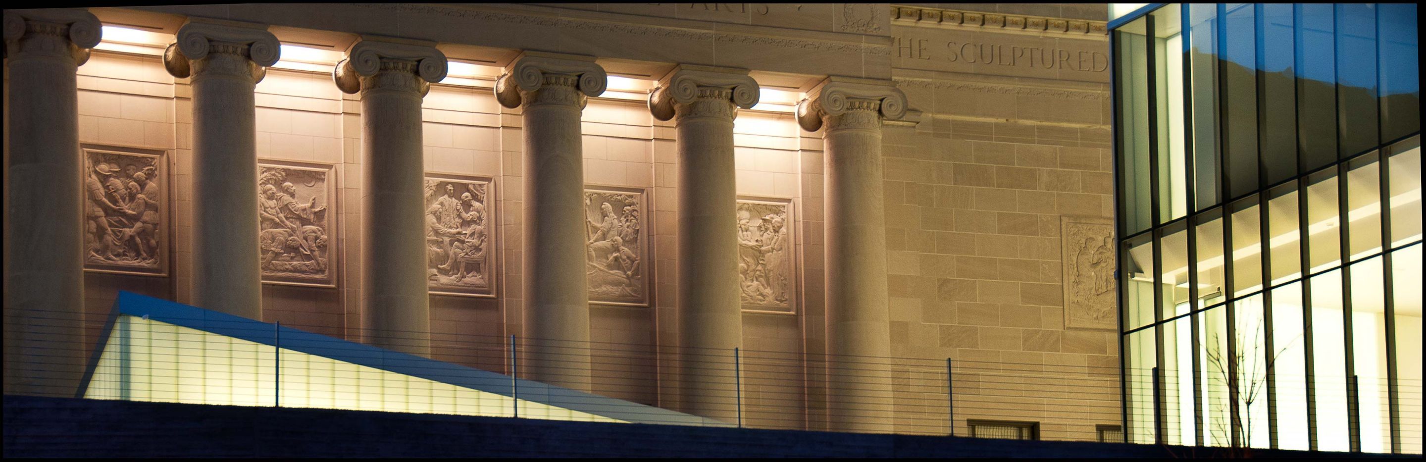 Nelson-Atkins Museum, Bloch Building, 2008, Eastern perspective evening,