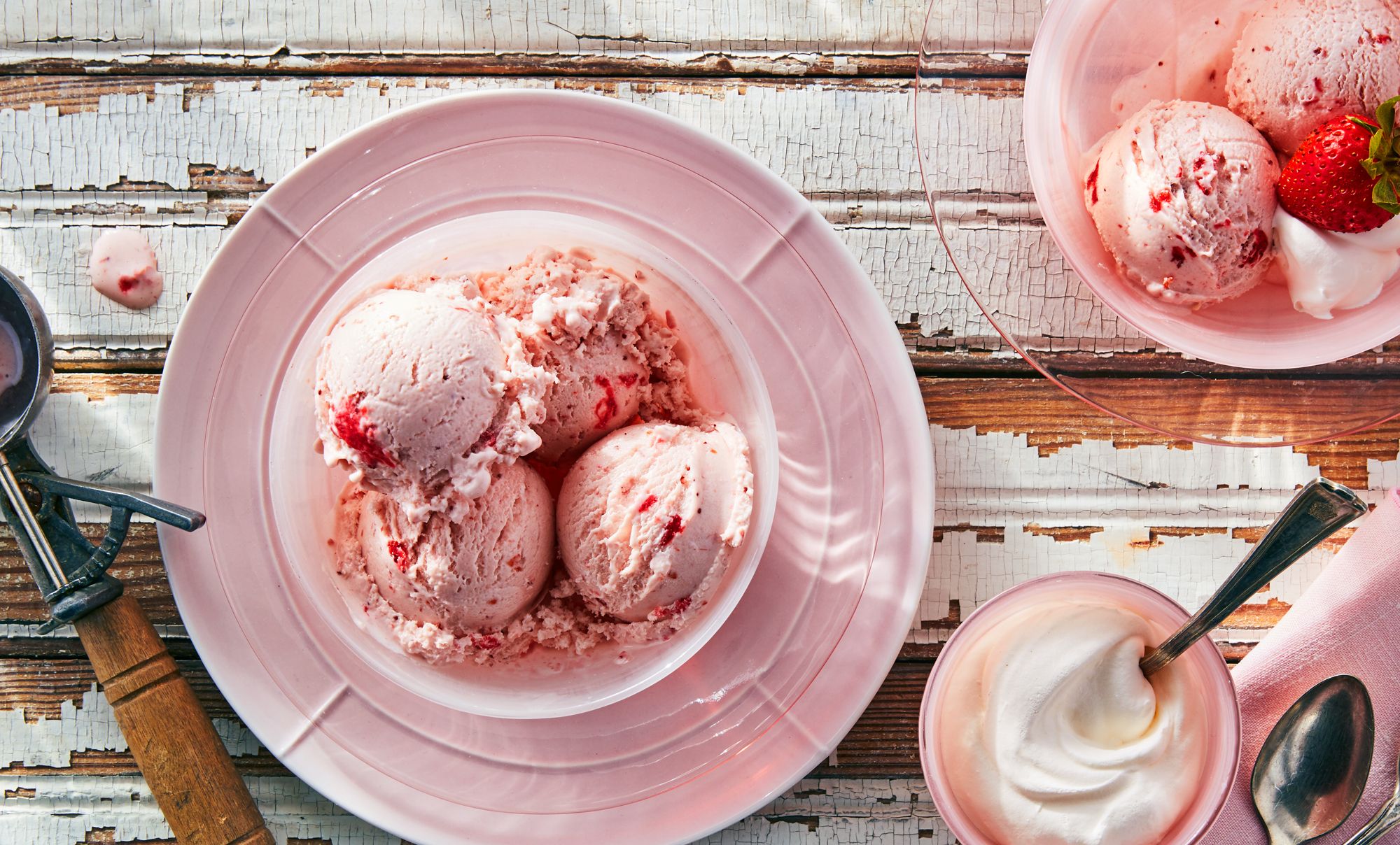 lisa bishop food stylist- strawberry ice cream in blush