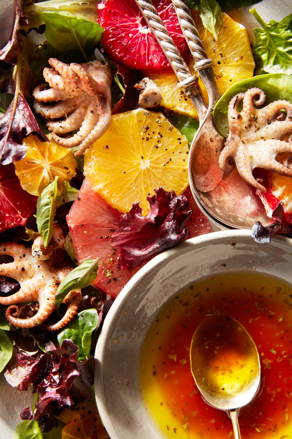 lisa bishop food stylist- grilled baby octopus citrus salad