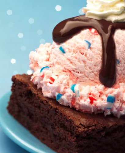 lisa bishop food stylist- peppermint ice cream brownie sundae