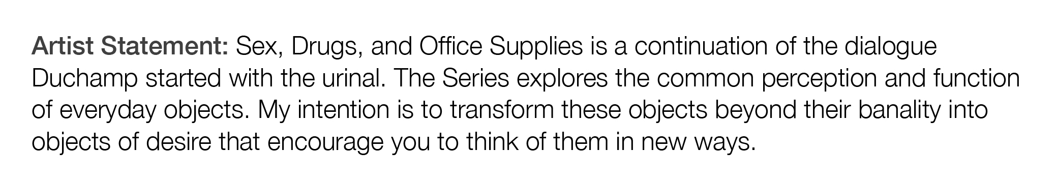 Artist Statement