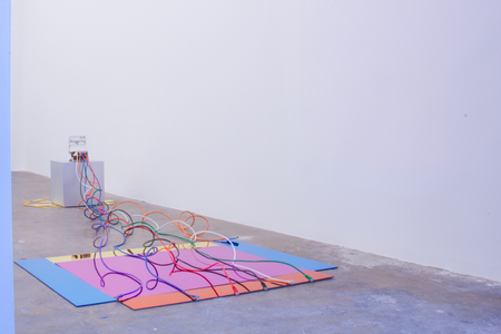 A work in progress installation about how the technology that produced physical instant images from polaroid cameras transitioned into the technology that produced data file based images that exist instantly on smartphones, the internet, and apps like instagram. The Photographic Moment of Transcendent Transition: installation View