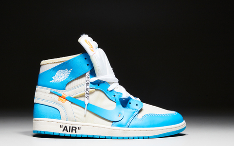 Off-White x Air Jordan 1 UNC Sneaker Photography Los Angeles — Victor Koroma