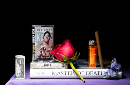Gangsta Rap Vanitas Still Life — BLACK FLOWERS | Fine Art Still Life Photography | Victor Koroma