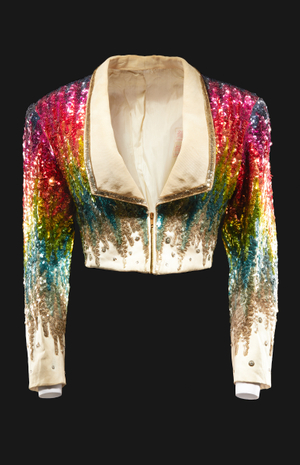Vivienne Westwood Rainbow Sequin Cropped Jacket – Victor Koroma Photography for Juliens Auctions