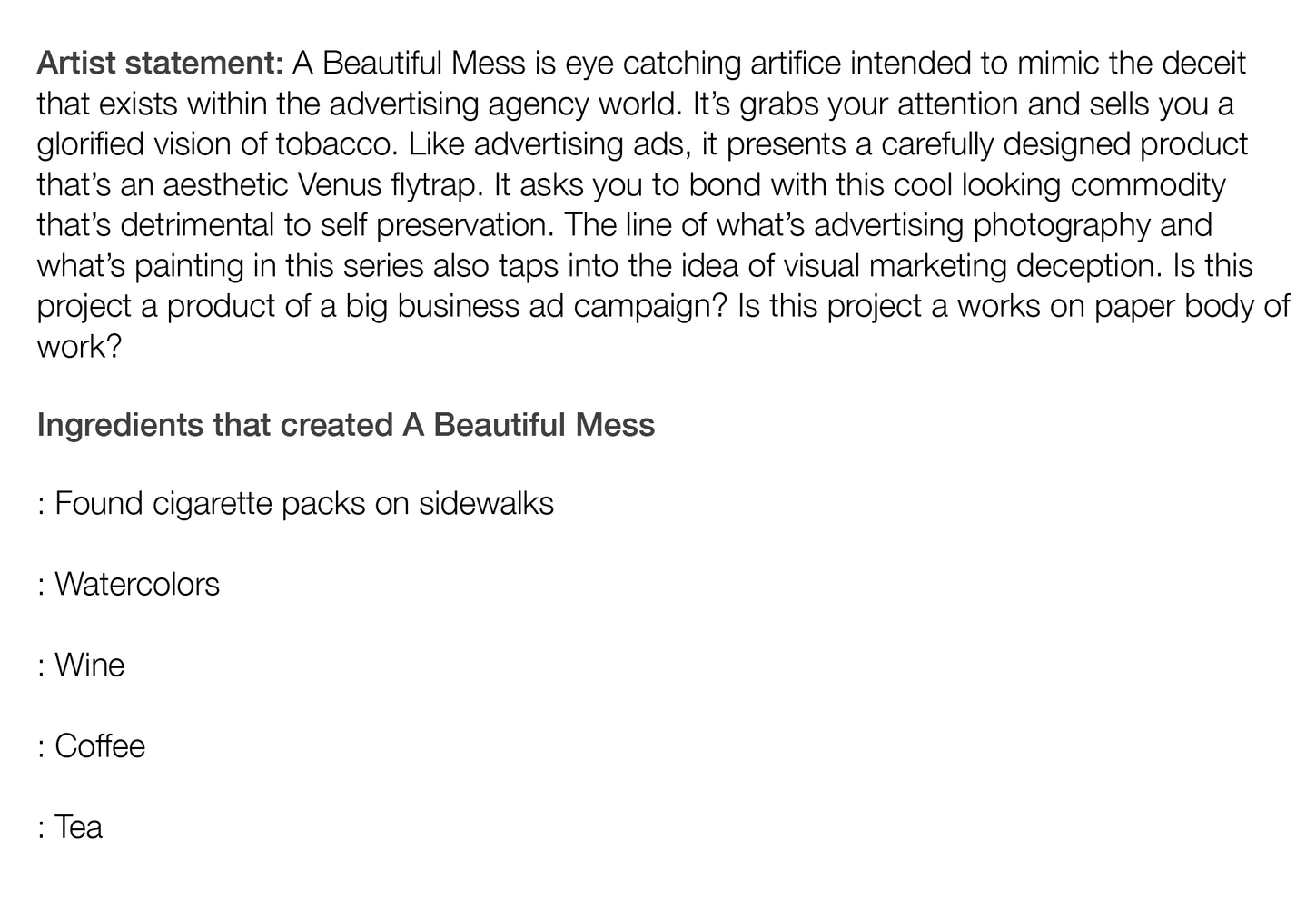 Artist Statement
