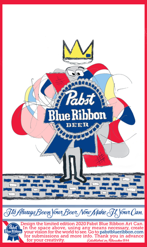 A design submission for the Pabst Blue Ribbon Art Can Contest Design Submission: Pabst Blue Ribbon ART CAN Contest 2020