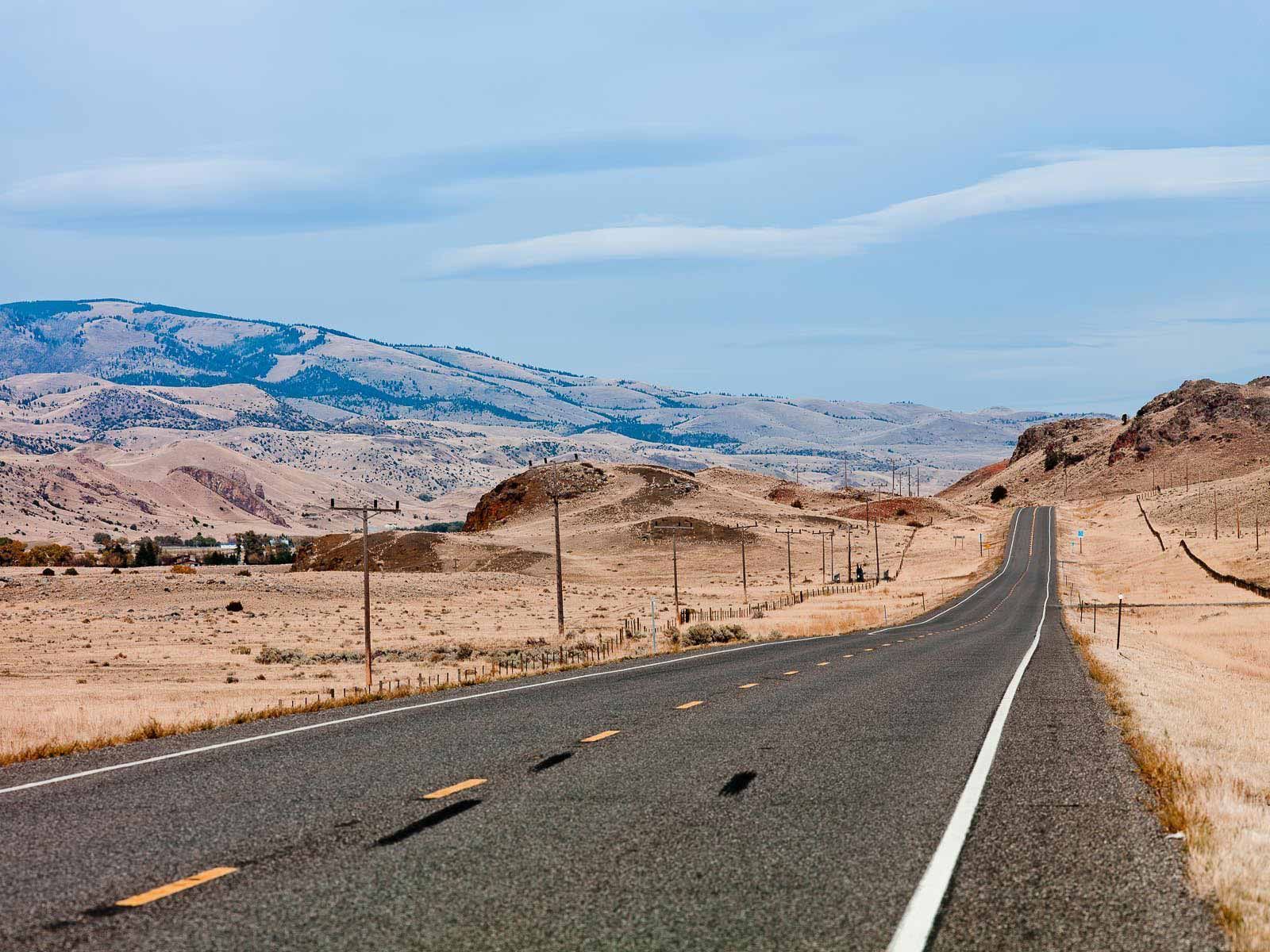 Highway 89 Along The Yellowstone River Heading Toward Livingston, Montana