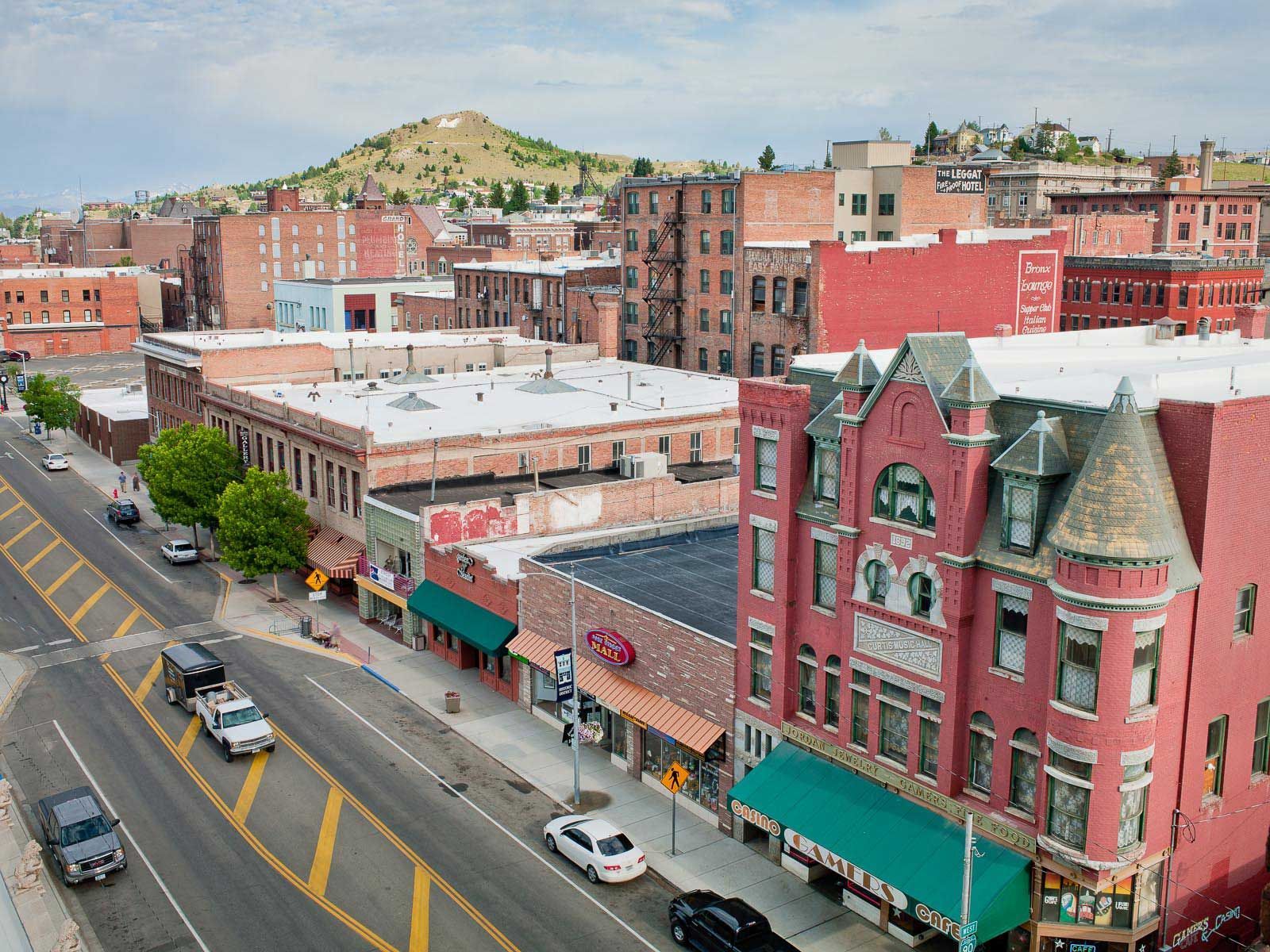 Butte Montana Wide Open Town: Park Street and Big Butte