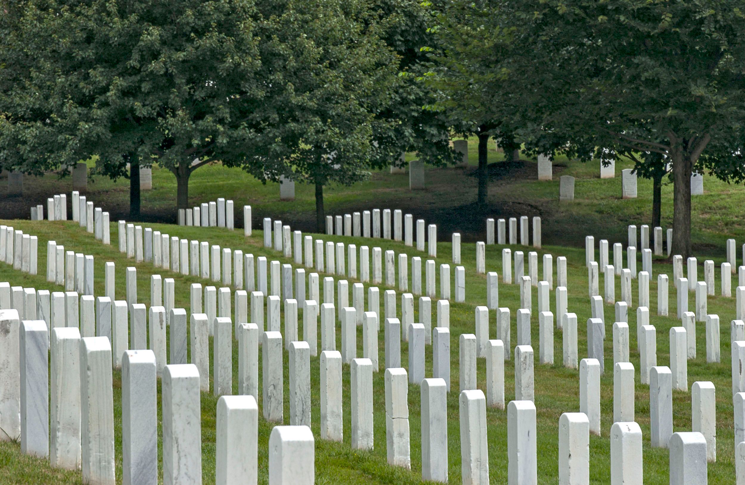 Headstones in Cemetery