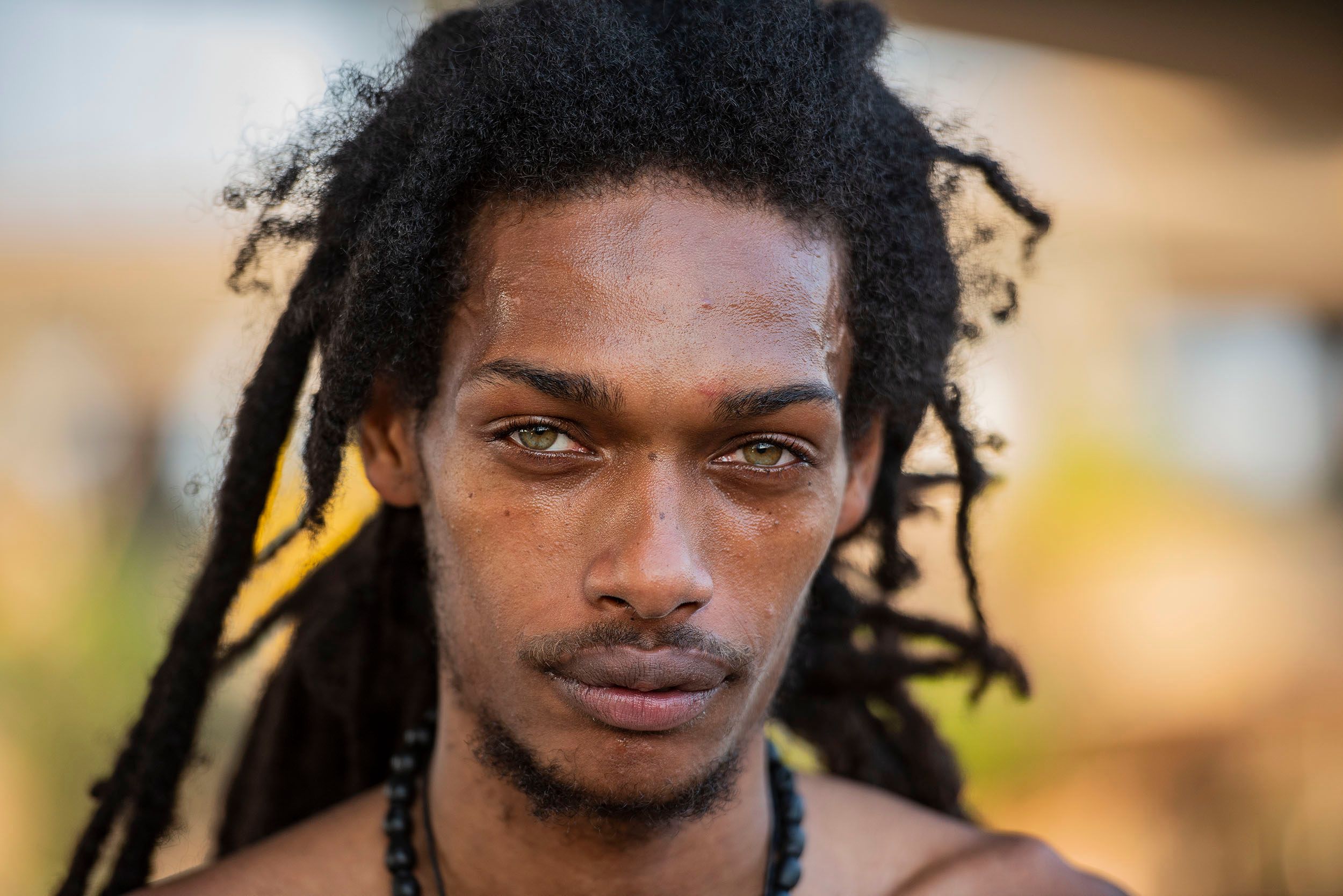 Photographic portrait of Joshua Jones who was hanging out with friends  at the Lynch Family Skateboard Park, Cambridge, MA Joshua Jones