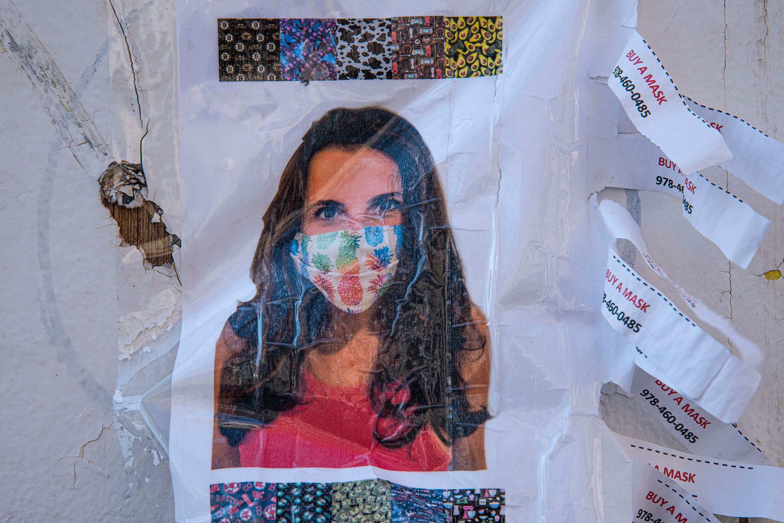 Photographs of Boston, Ma during the coronavirus pandemic in 2020. Face masks for Sale