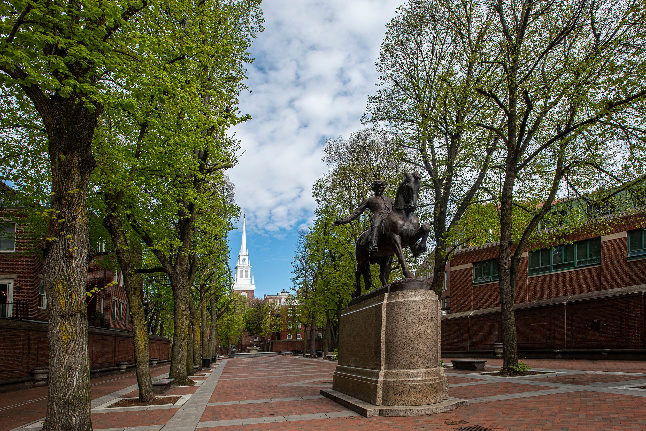 Paul Revere Statue and the Old North Church