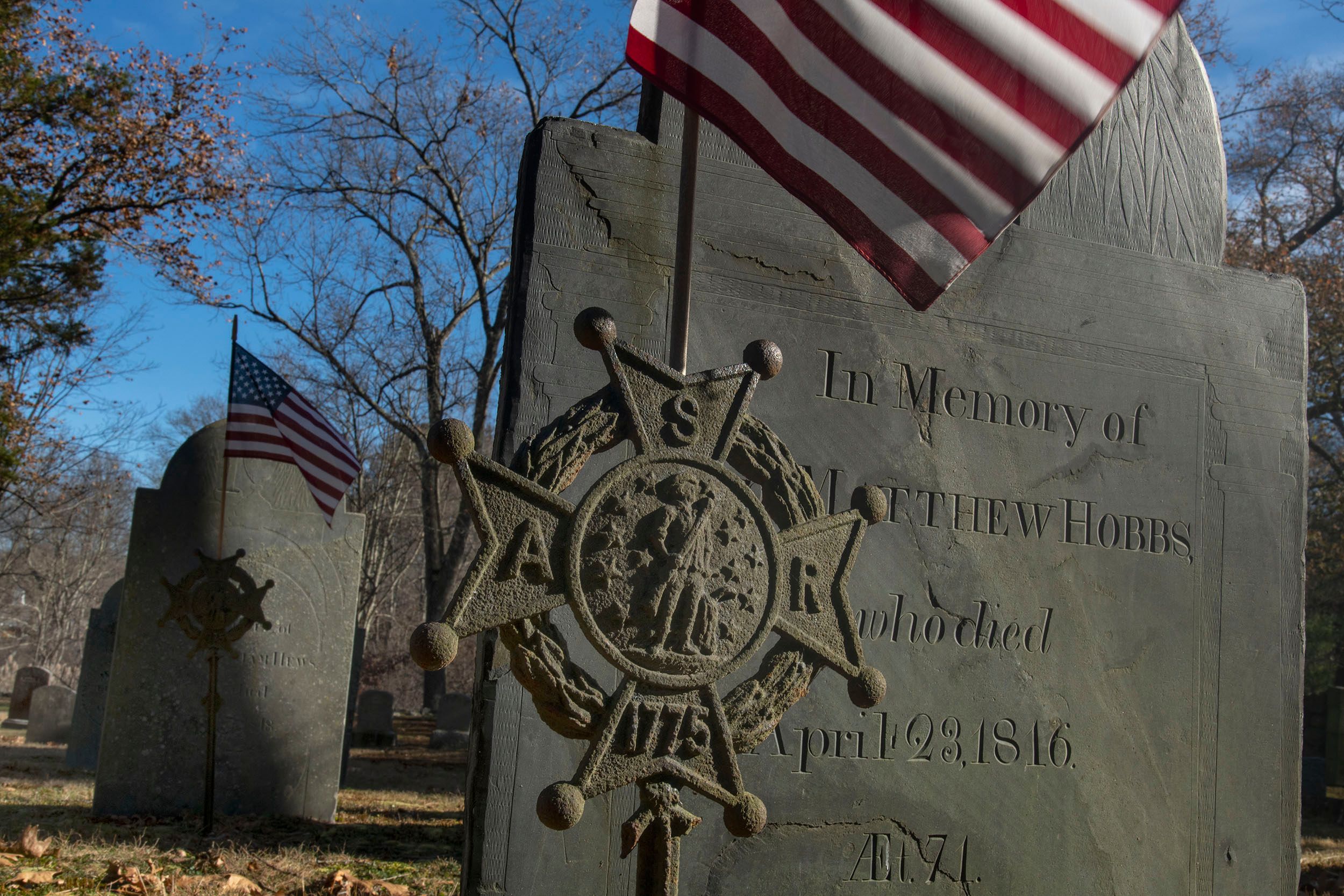 Headstone of Captain Matthew Hobbs
