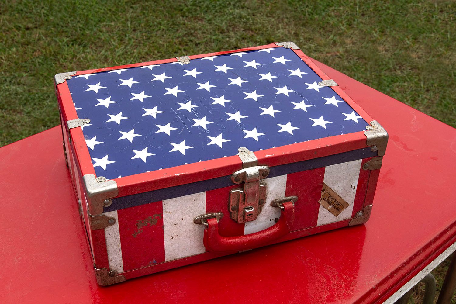American flag suitcase  Bizarroland