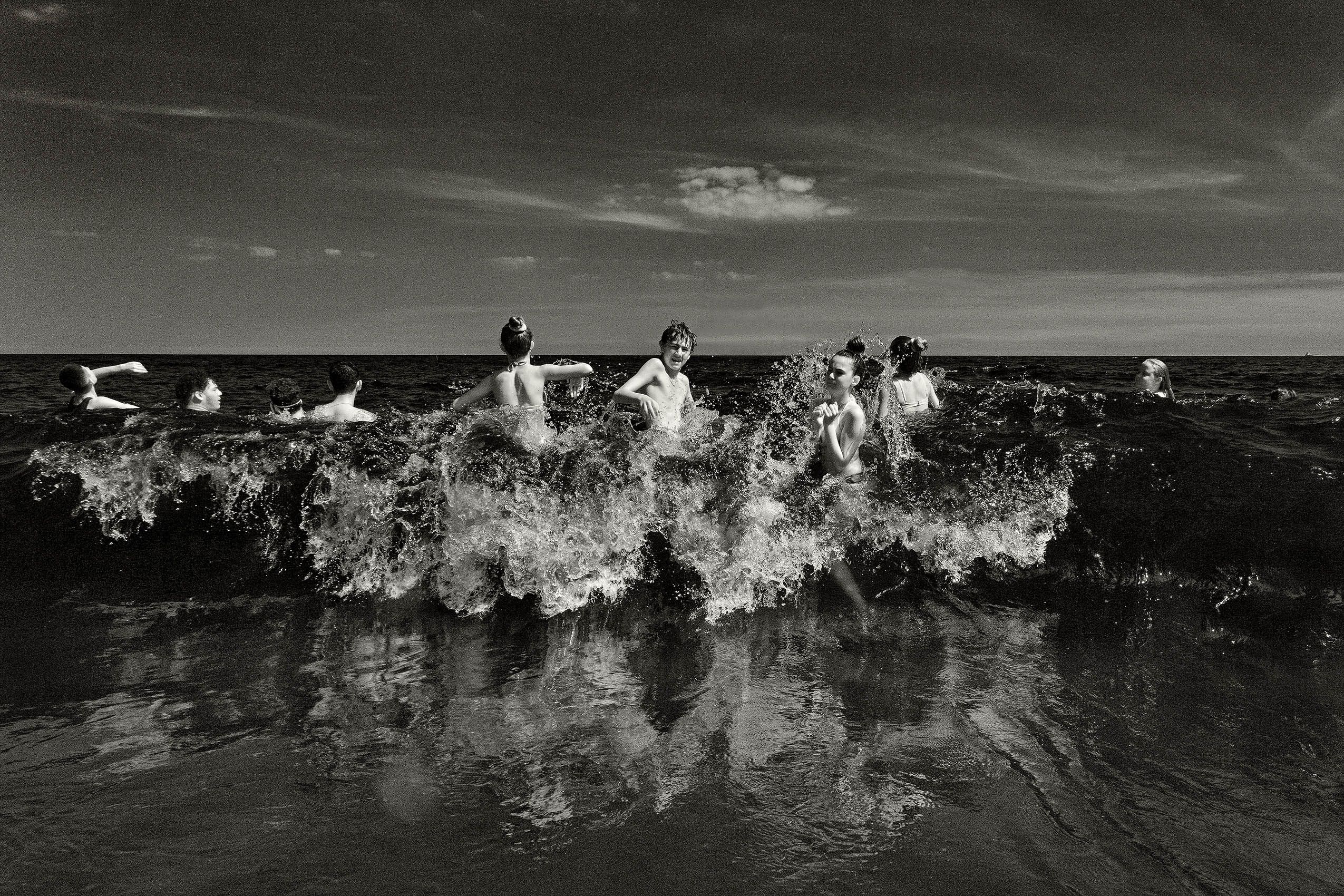 Playing in the Waves, Jones Beach