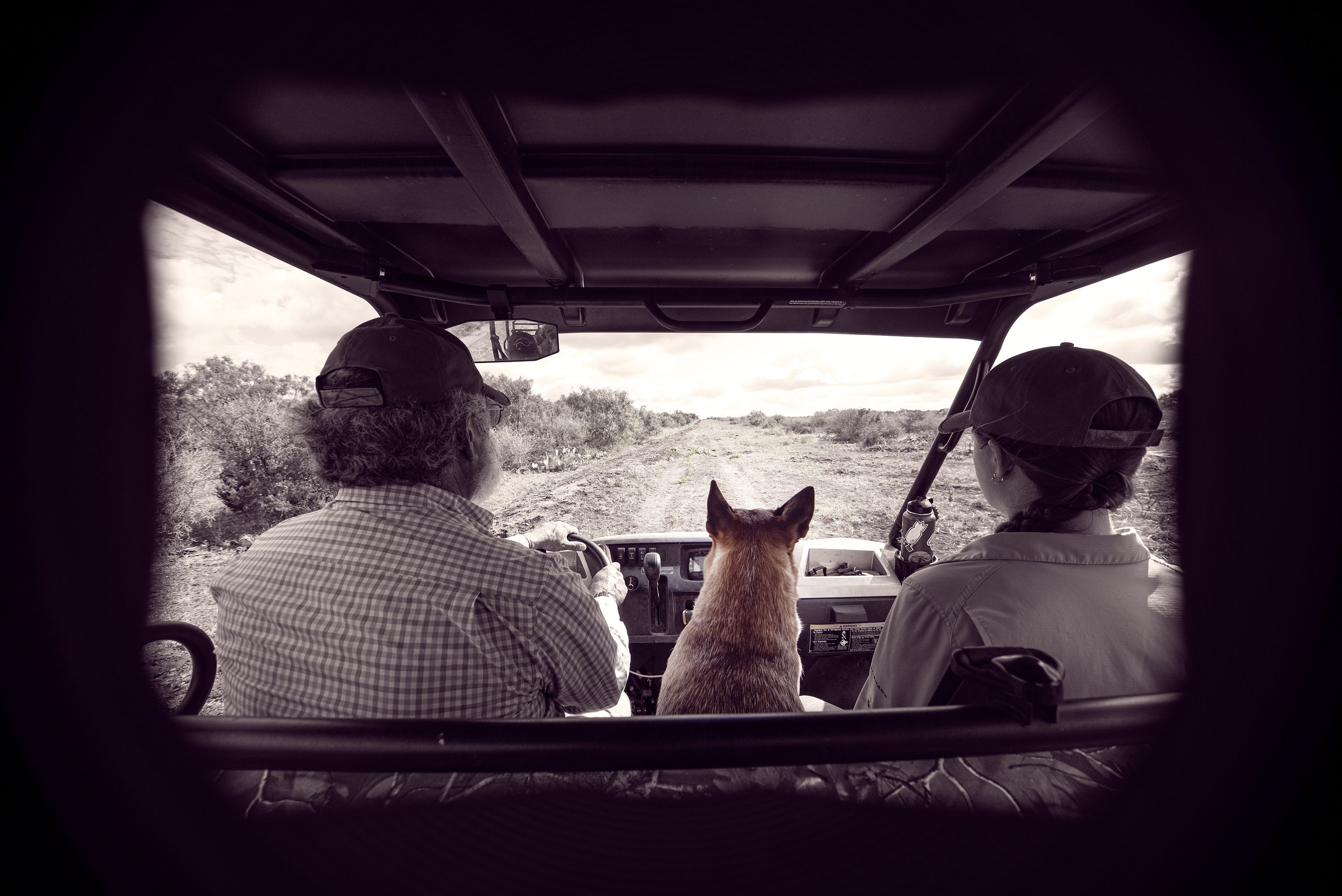 Riding the Kawasaki Mule in Mason Texas on White Ranch