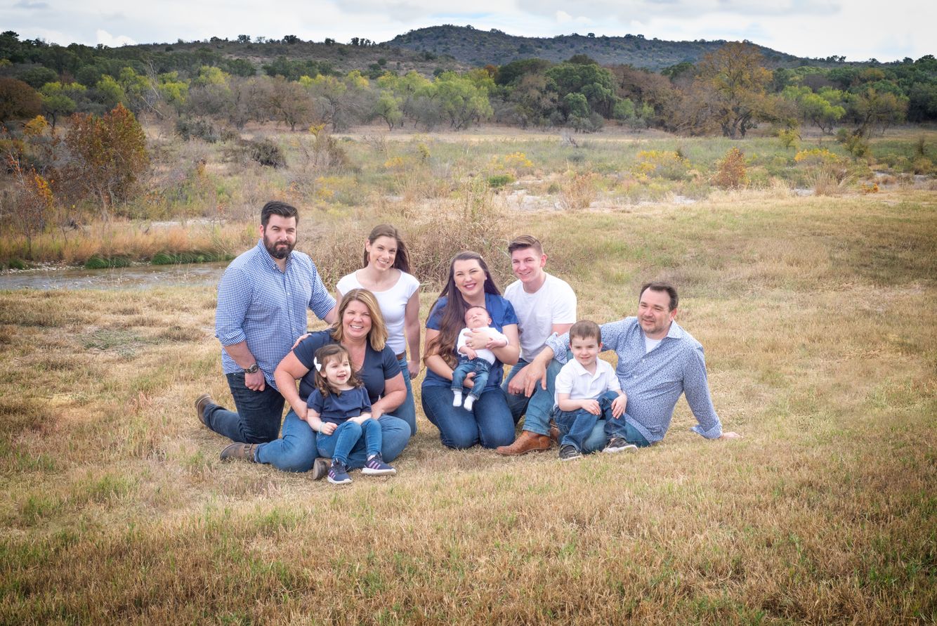 Family portrait at Red Sands Ranch