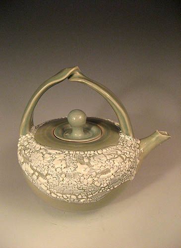 Porcelain Celadon Teapot - overview
