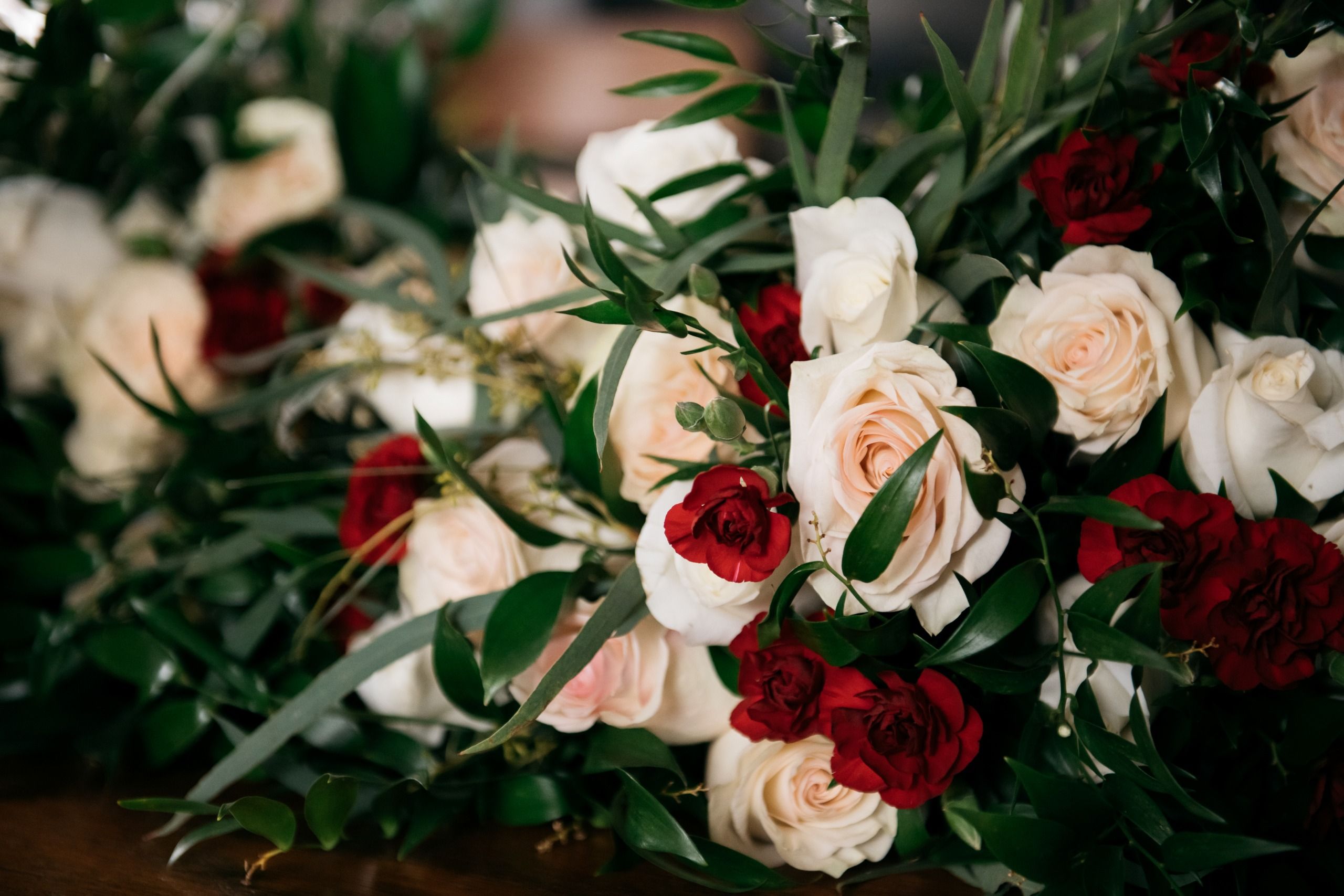 Wedding flowers in bouquets