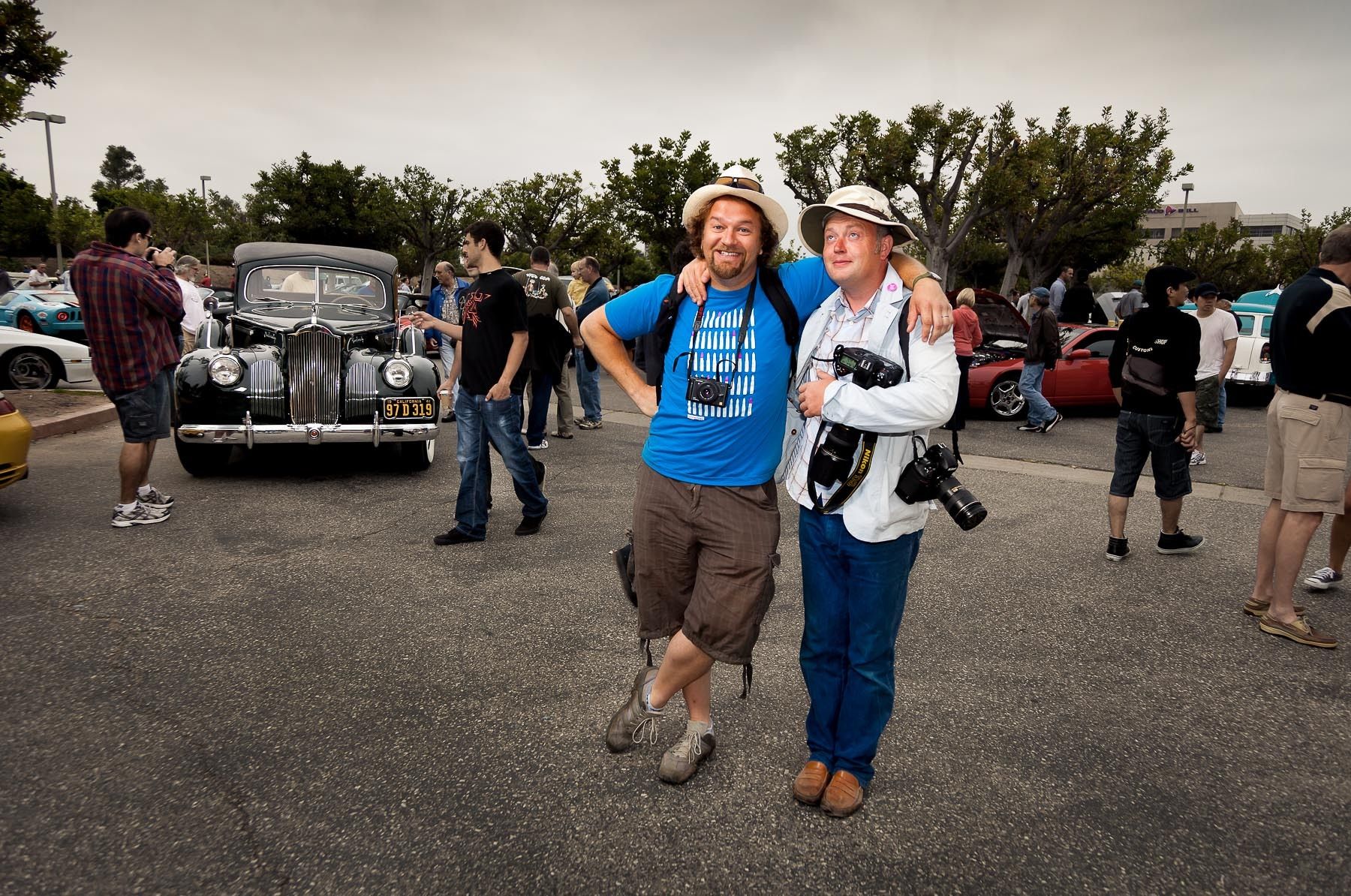 at Cars & Coffee, Irvine, CA visiting blokes from TOP GEAR