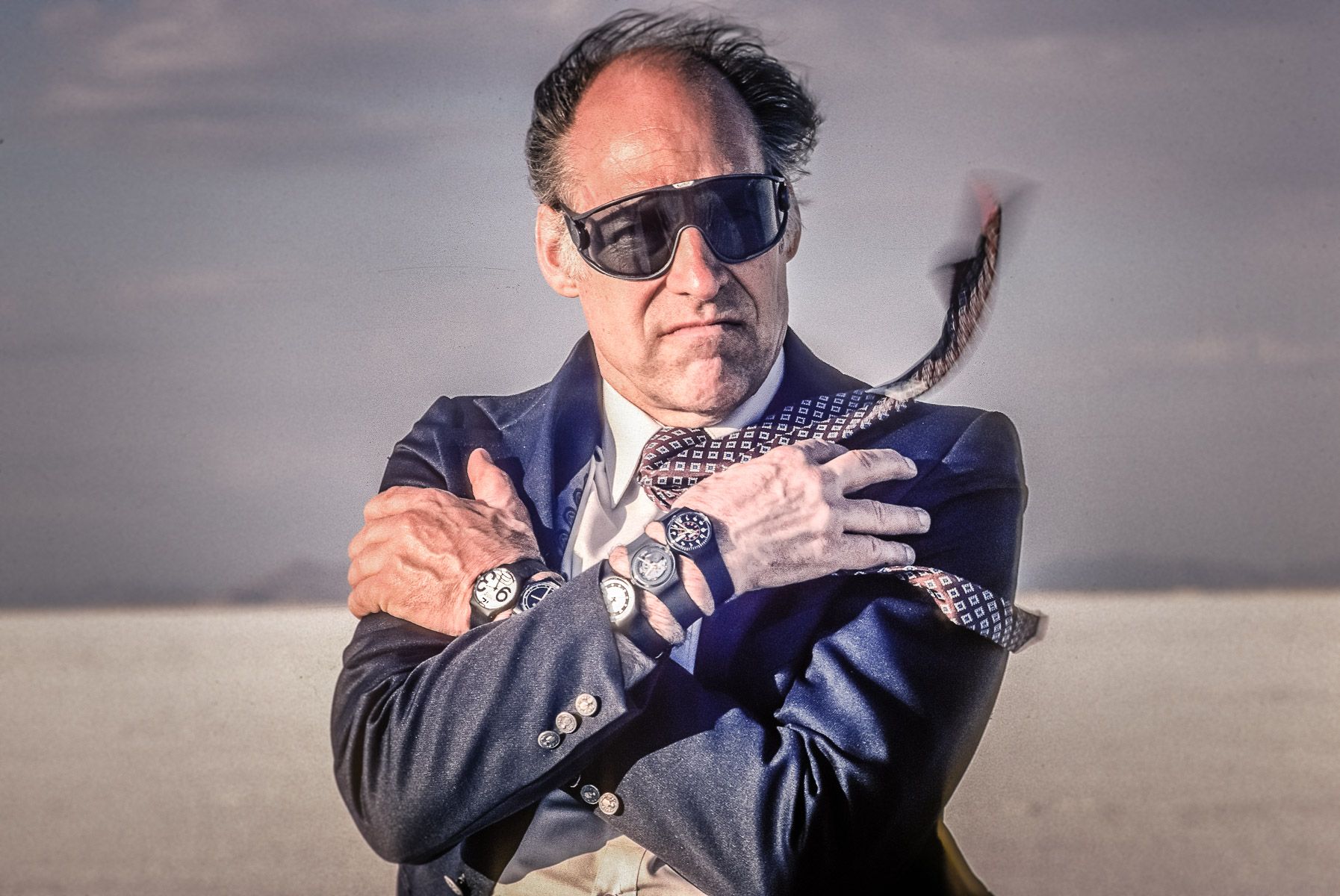 Miron Rootes as Dr. Delam in Stump ski film