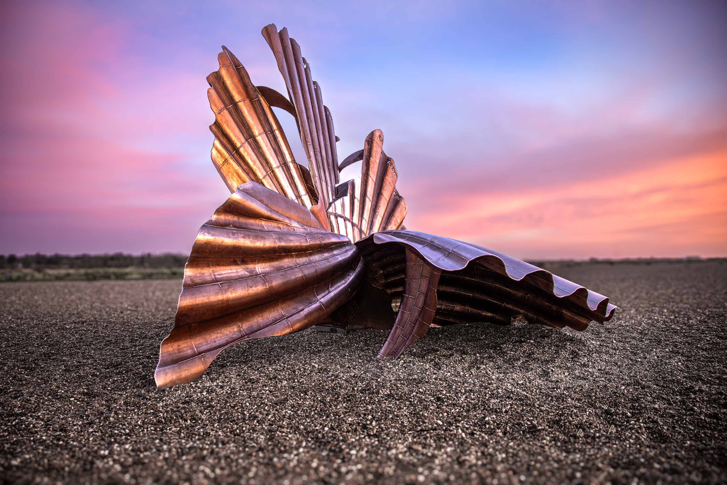beach sculpture, Aldeburgh, UK
