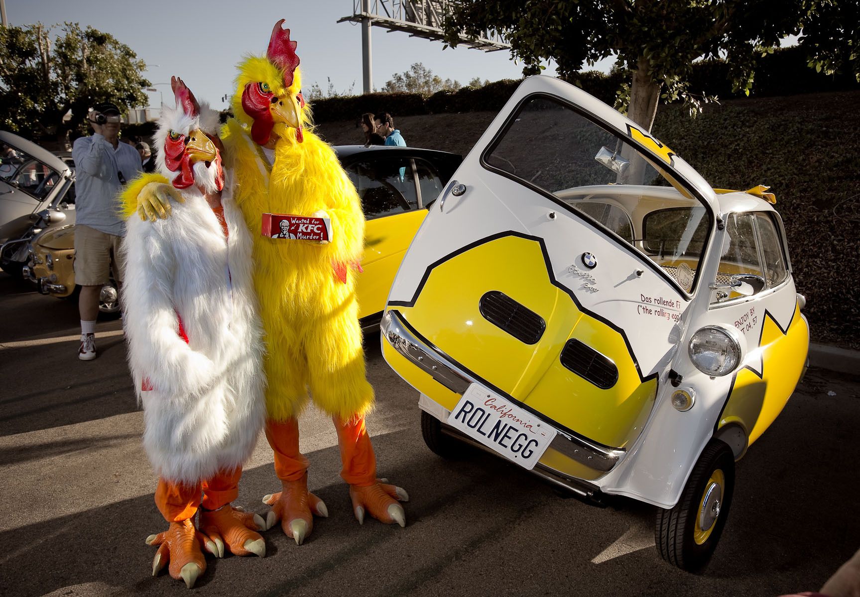 Characters that frequent my local automotive gathering called "Cars & Coffee." Good Egg Hatches Chickens