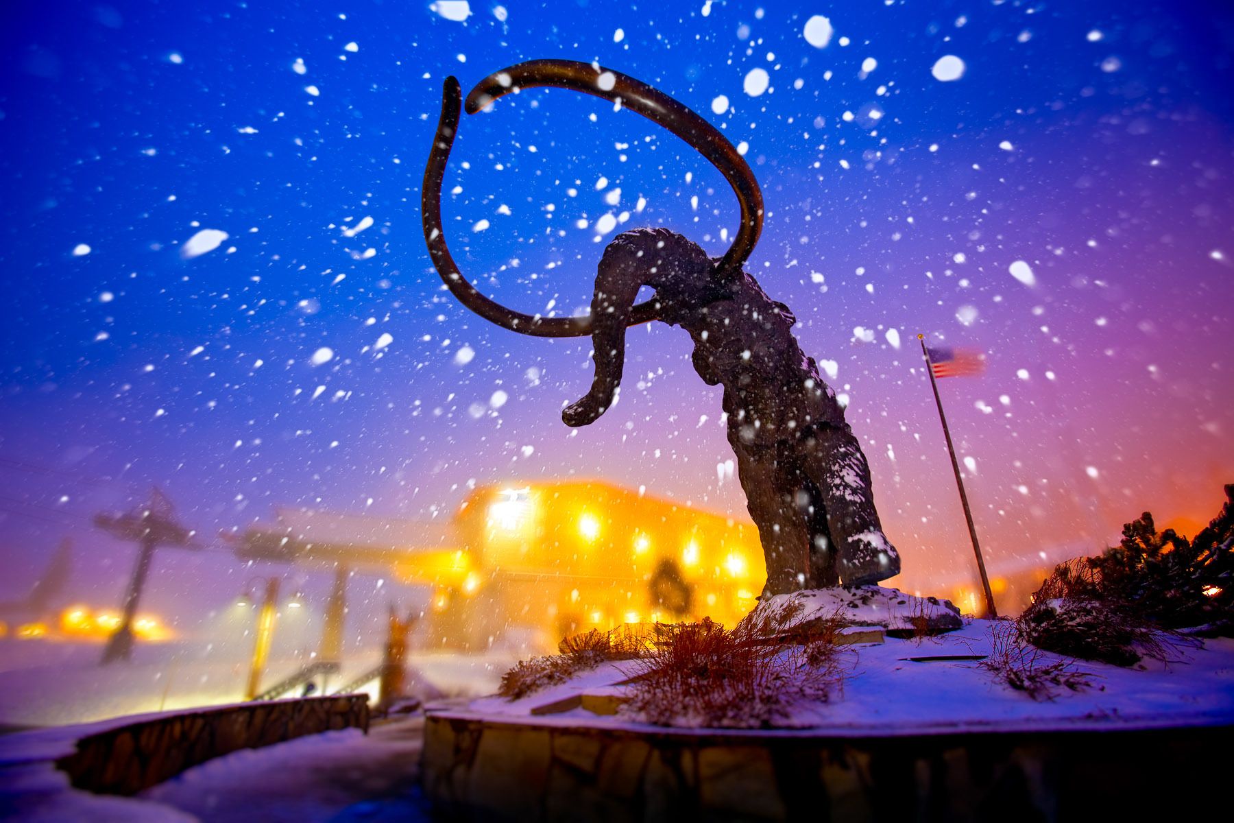 Mammoth Lakes ski area, CA Mammoth in a Snowstorm