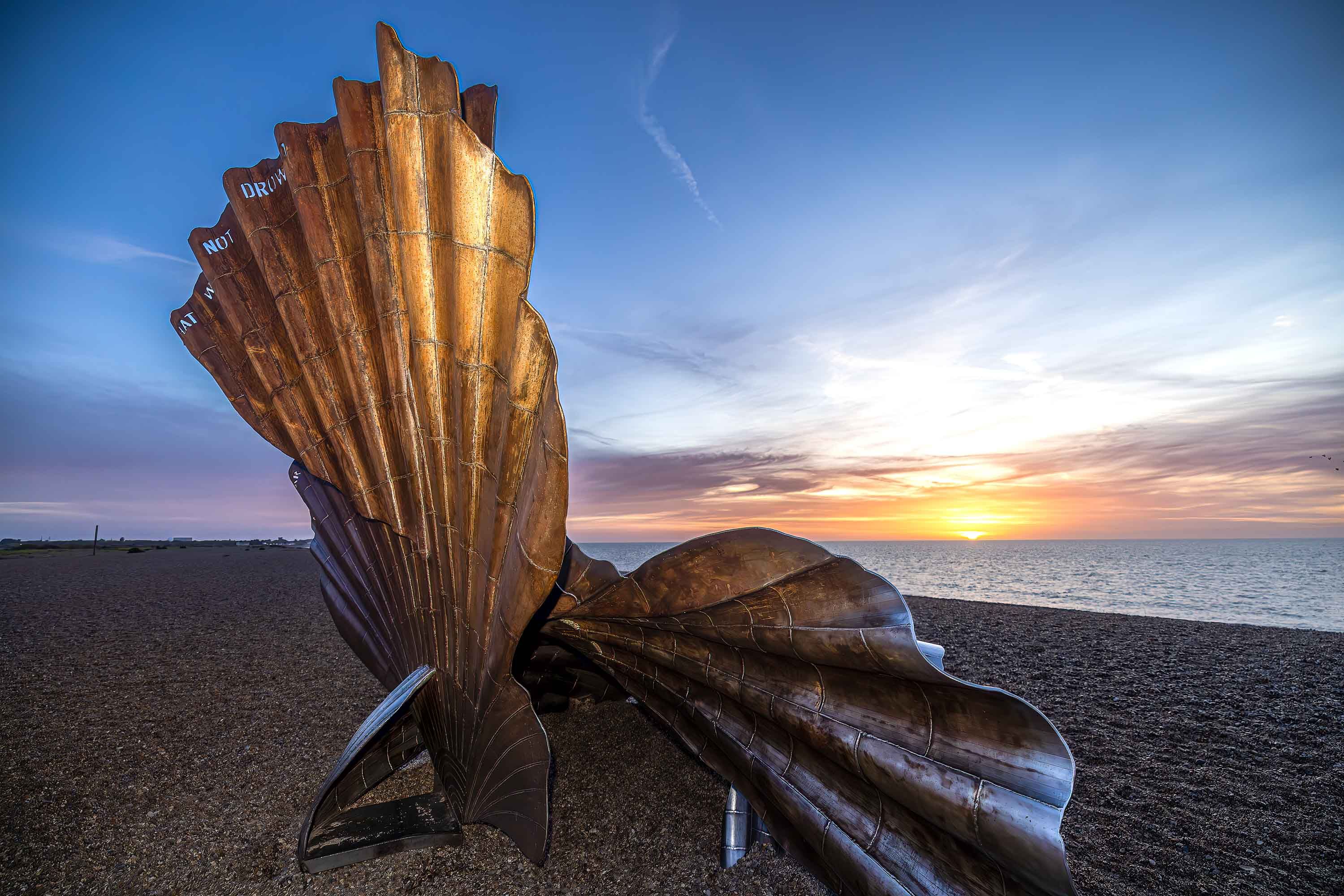 beach sculpture, Aldeburgh, UK