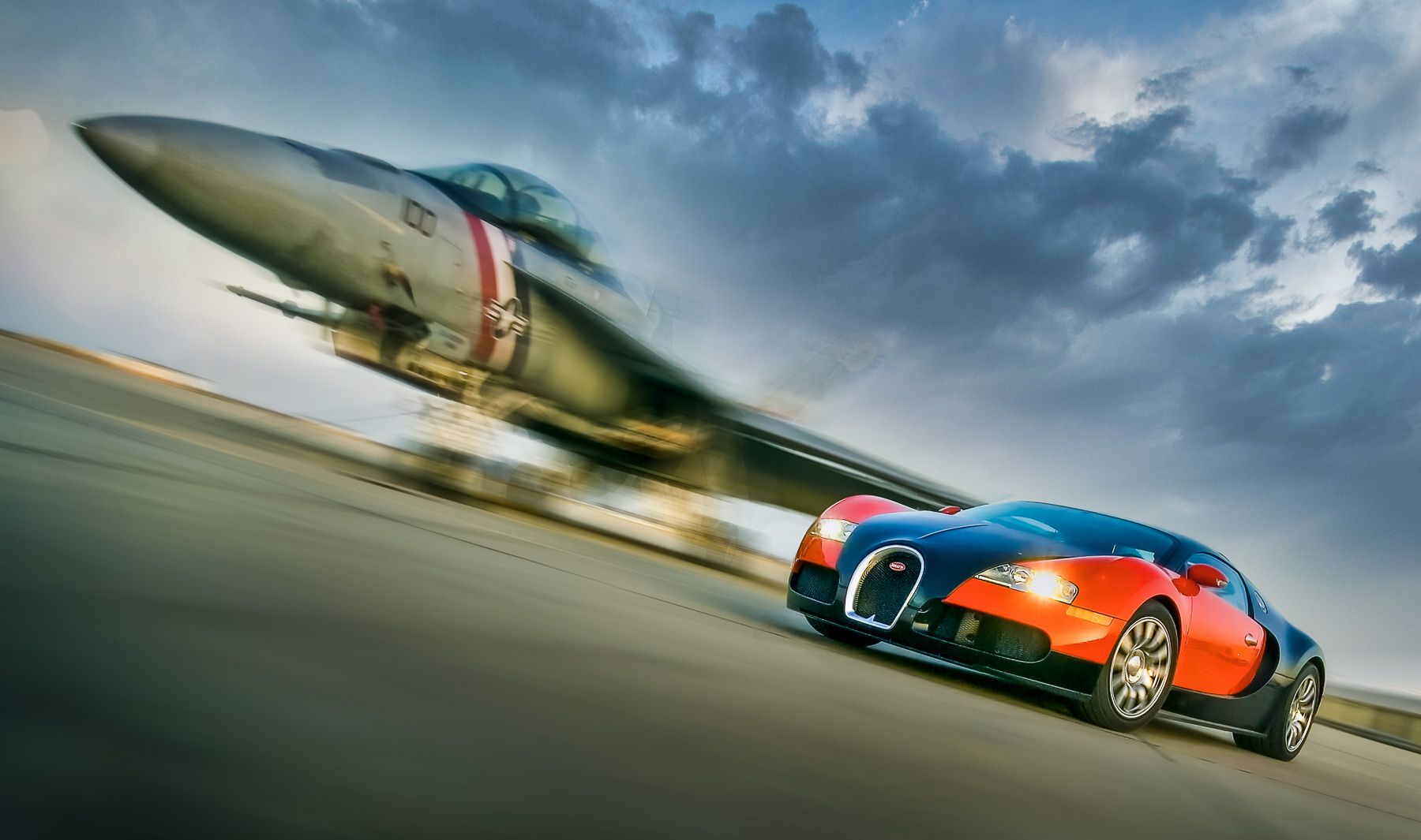 Bugatti Veyron at Naval Air Base