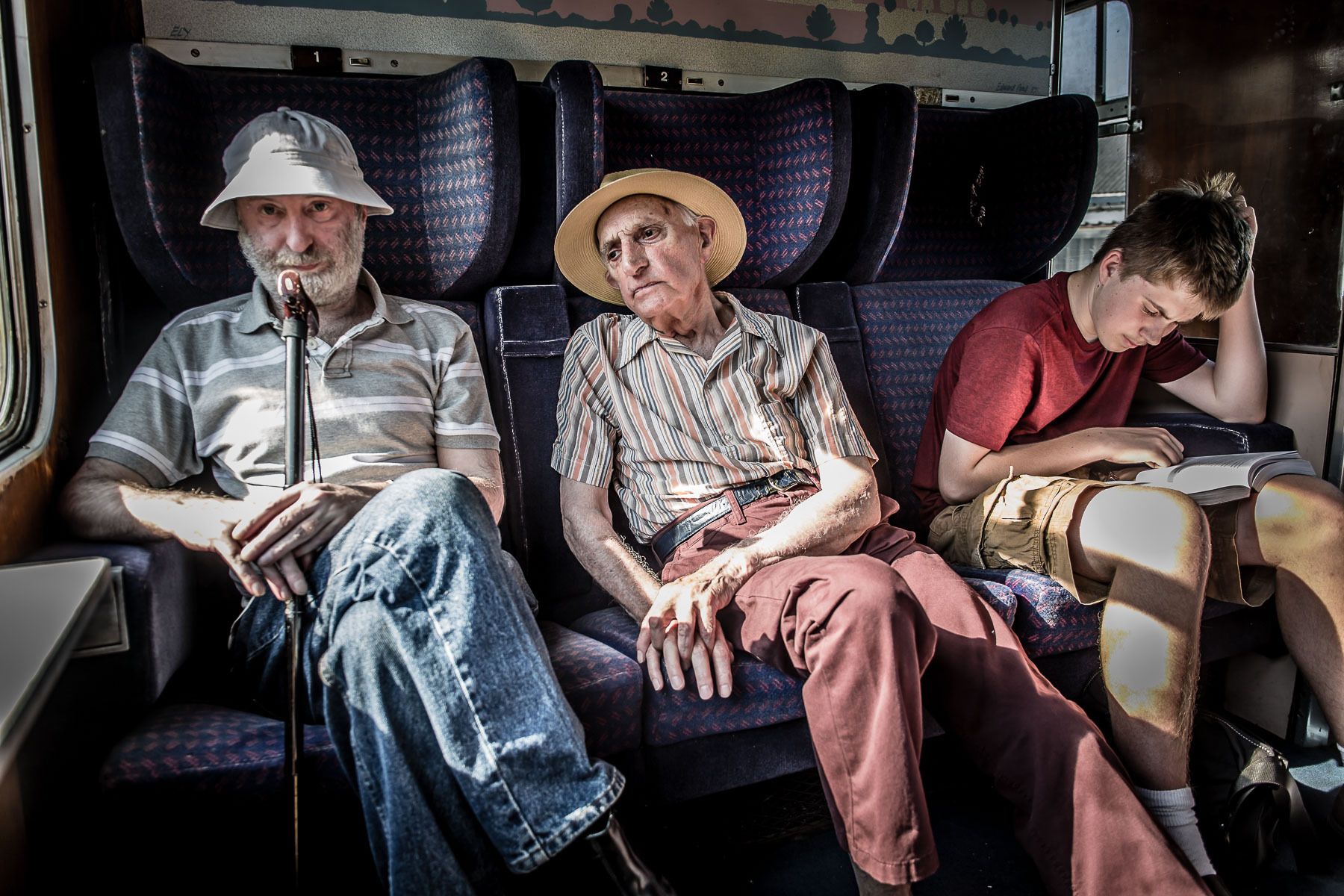 Three Generations on a train, UK