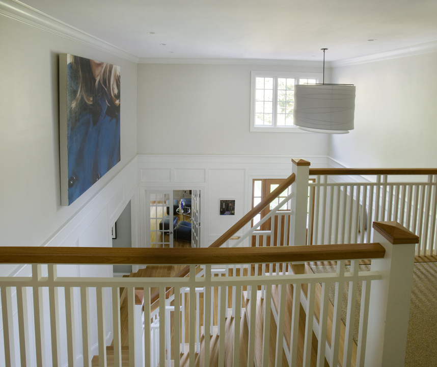 White woodwork foyer