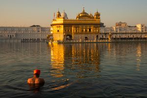 Man Bathing