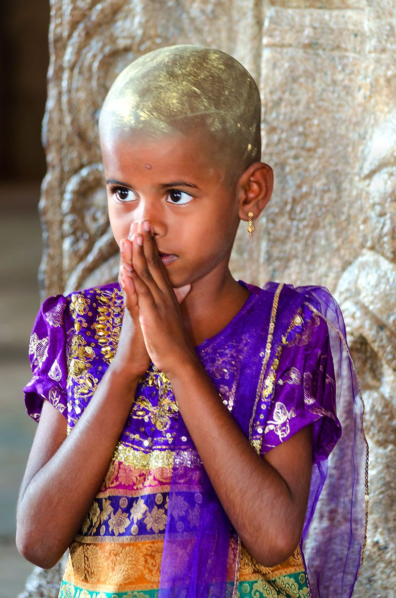 Girl at Madurai temple