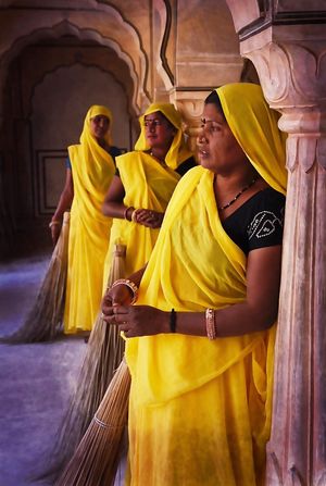 Sweepers at the Red Fort