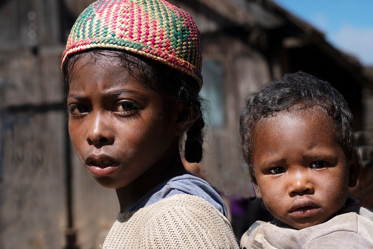On the road traveling thru Madagascar Siblings