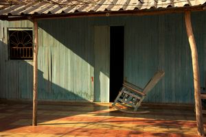 Beautifully lit porch