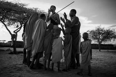 Jump dance Datoga village, Tanzania Datoga Men Dance
