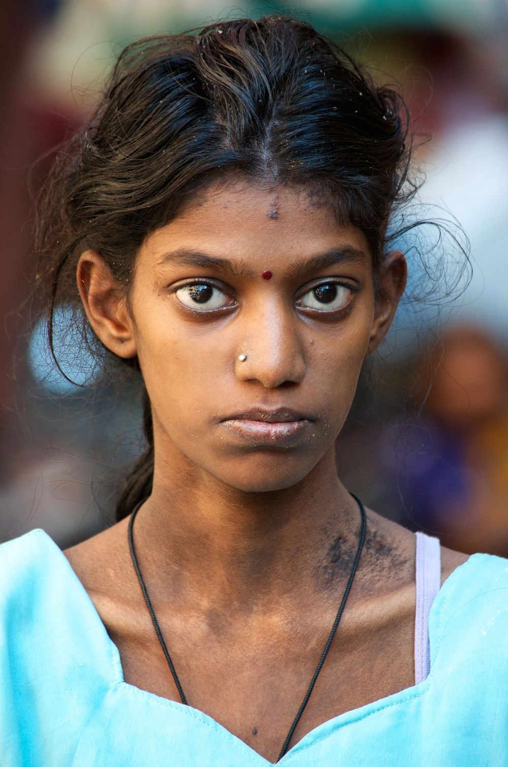 Slum girl photo